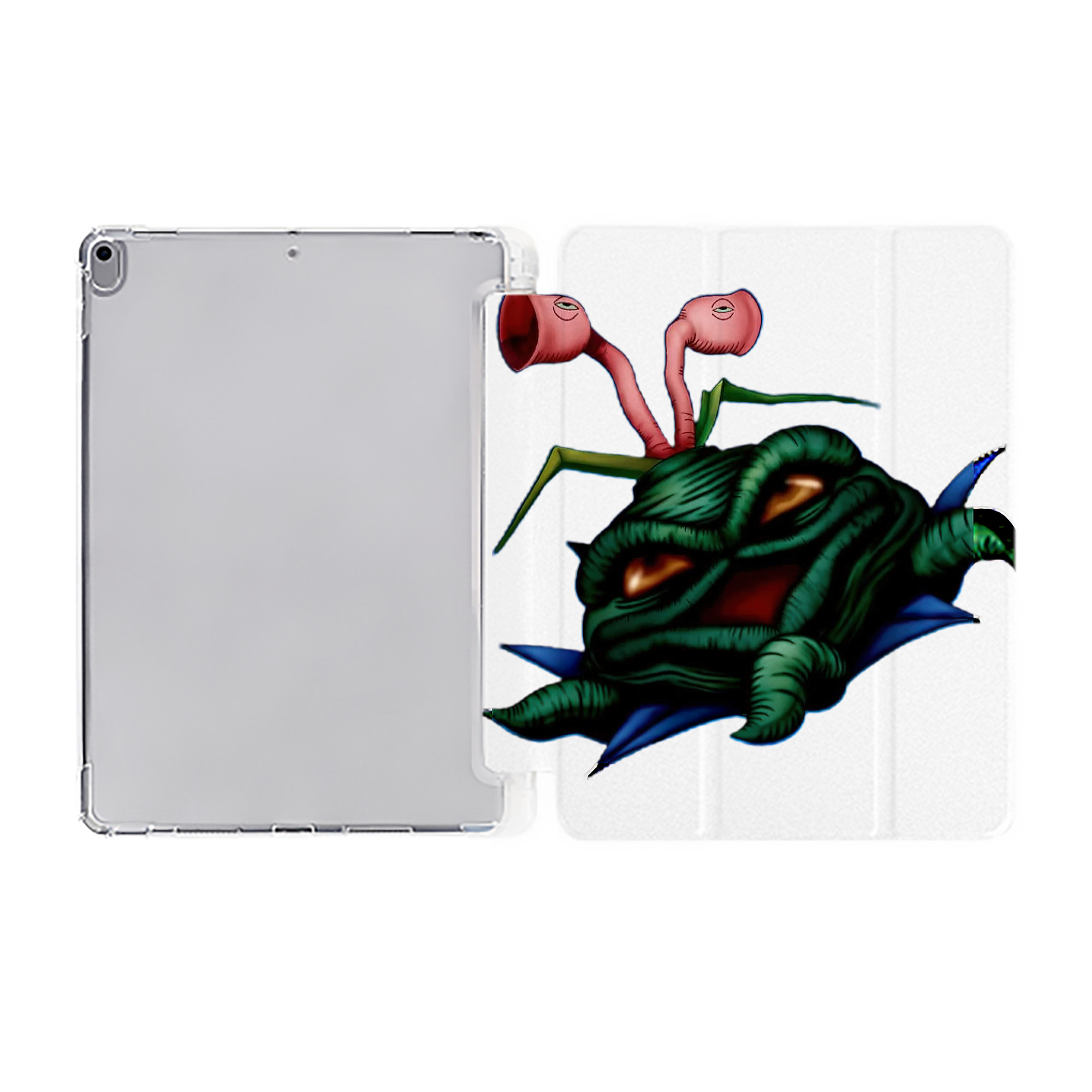 （画像用） 遊☆戯☆王 Yu-Gi-Oh! IPad ケース ペン収納付き 三つ折りスタンド PUレザー×シリコン 対応機種9.5/10.5/10.9インチ